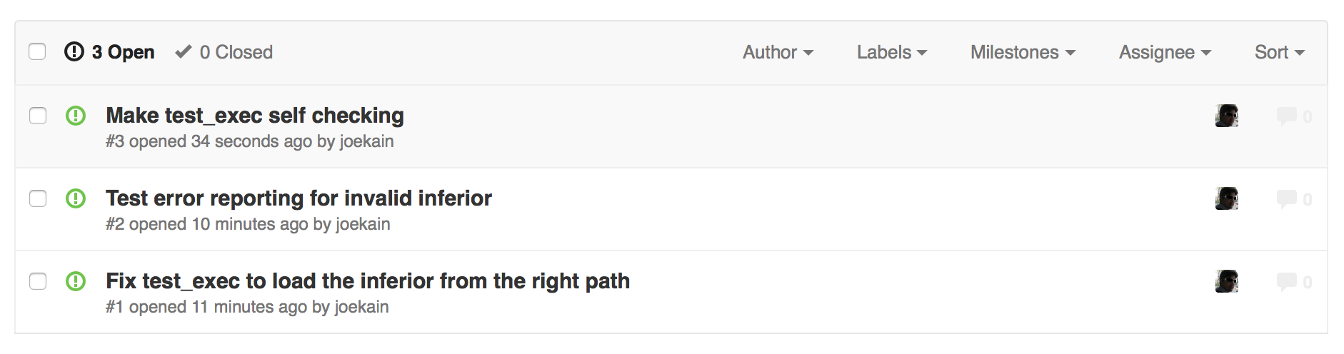 GitHub issues